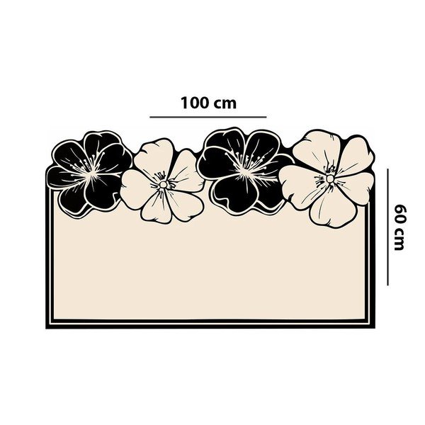 Covoraș de baie negru/crem 60x100 cm Morpho – Foutastic-image-3