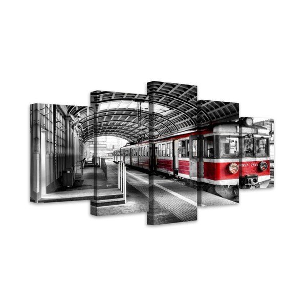 Tablou din 5 piese Styler Pociag, 100 x 150 cm
