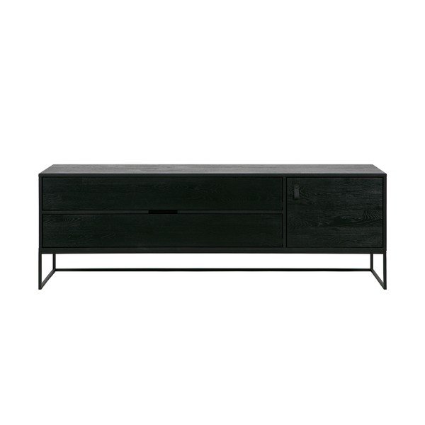 Comodă TV neagră din lemn de frasin 180x61x44 cm Silas – WOOOD