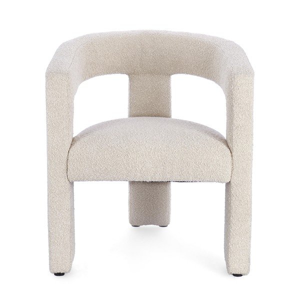 Scaun de living bej cu cotiere tapițat Arabella – Bizzotto-image-1