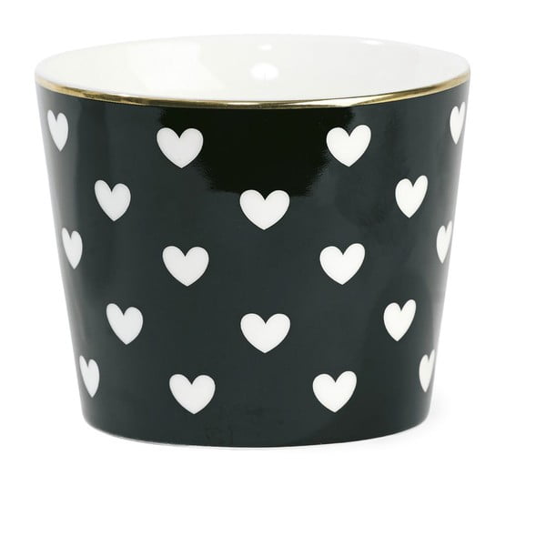 Ghiveci de ceramică Black/White Hearts