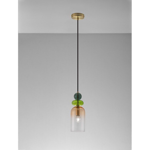 Lustră aurie din sticlă ø 11 cm Murano – Nova Luce-image-3