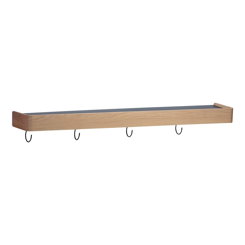 Cuier de perete în culoare naturală deschisă cu raft cu aspect de lemn de stejar Protopia – DAN-FORM Denmark