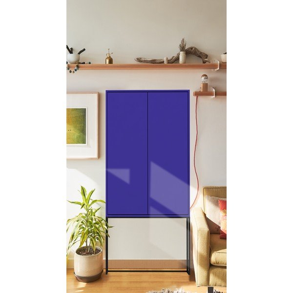 Dulap albastru 75x164,5 cm Lennon – Really Nice Things-image-1