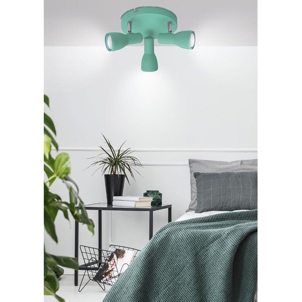 Plafonieră verde-mentă cu abajur din metal 29x29 cm Picardo – Candellux Lighting-image-1