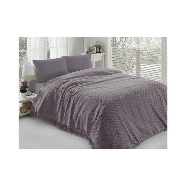 Cuvertură subțire pentru pat Pique Purple, 220 x 240 cm-image-1
