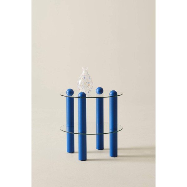 Măsuță auxiliară rotundă din sticlă ø 48 cm Egan – Jotex-image-1