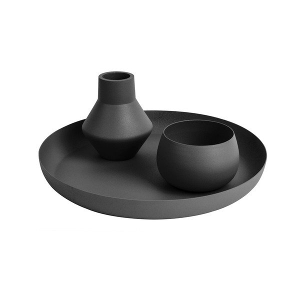 Vază PT LIVING Nimble Angled, ⌀ 9 cm, negru-image-1
