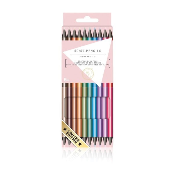 Set 12 creioane colorate cu 2 capete NPW Wow