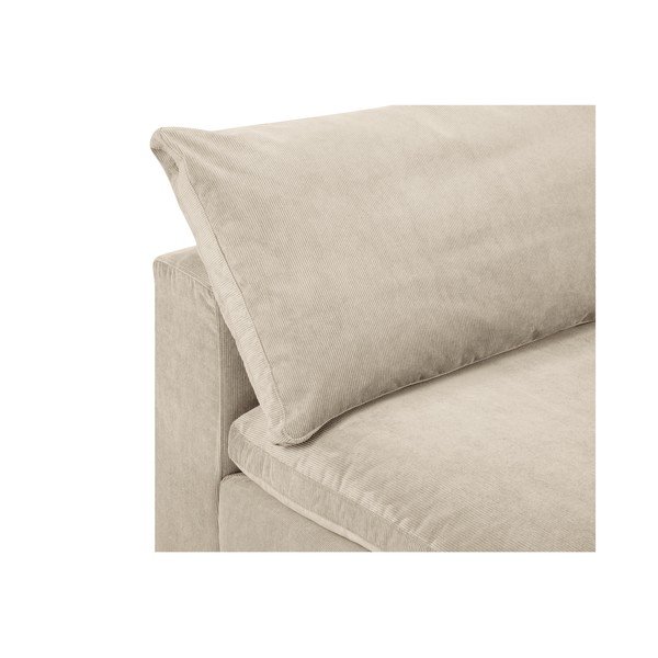 Modul cu tapițerie din catifea pentru canapea colț de dreapta Windsor & Co Sofas Galaxy, bej-image-1