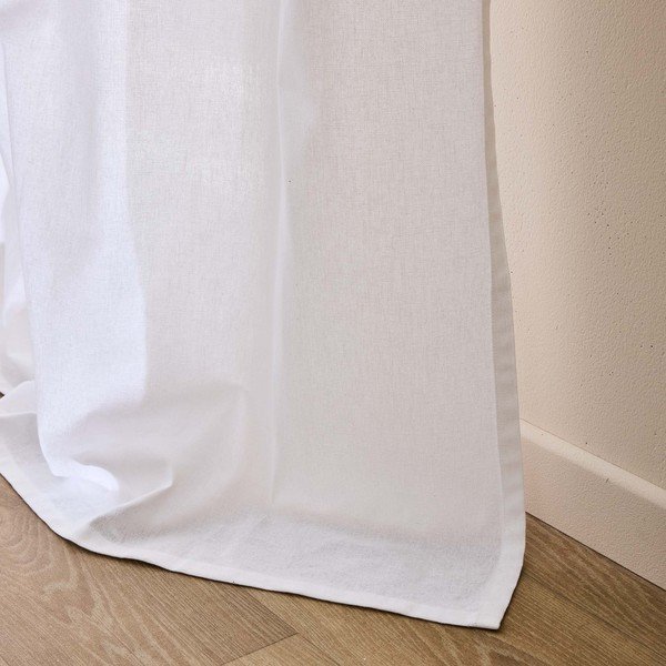Draperie albă din amestec de bumbac 140x240 cm Duchesse – douceur d'intérieur-image-4