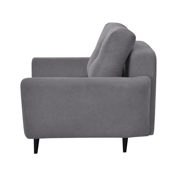 Fotoliu Mazzini Sofas Cedar, gri, picioare culoare închisă-image-2