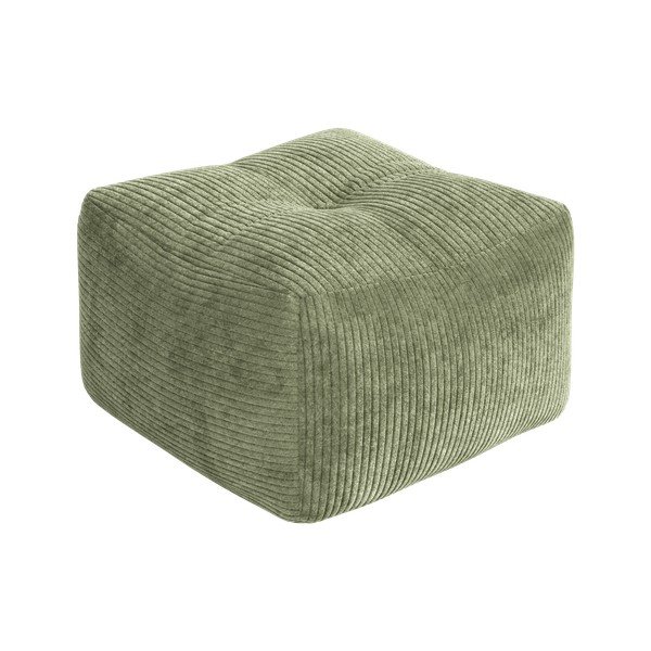 Puf verde cu tapițerie din catifea reiată Buddy – Karup