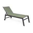 Șezlong de grădină verde din metal Hilde   – Bizzotto