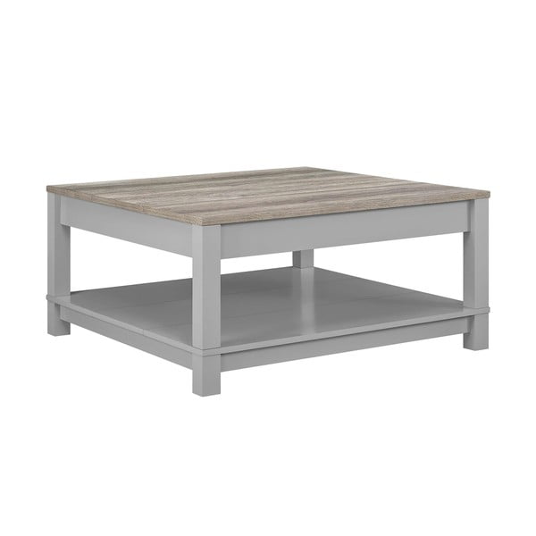 Măsuță de cafea gri/în culoare naturală cu aspect de lemn de stejar 89x89 cm Carver – Støraa