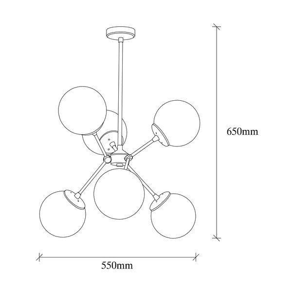 Lustră albă/aurie cu abajur din sticlă ø 55 cm Gondol – Opviq lights-image-4