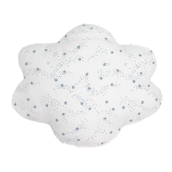 Pernă cu stele albastre Art For Kids Cloud, alb