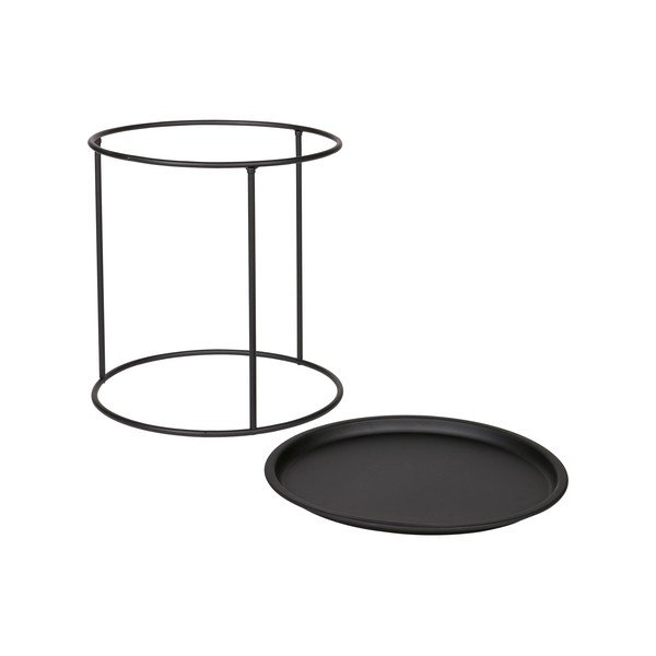 Măsuță auxiliară WOOOD Ivar M, ø 40 cm, negru-image-2