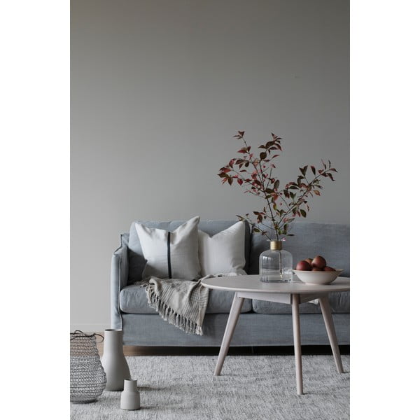 Măsuță de cafea în culoare naturală rotundă cu aspect de lemn de stejar 90x90 cm Yumi - Rowico-image-2