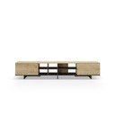 Masă TV în culoare naturală cu aspect de lemn de stejar 230x44 cm Cequoia – Marckeric