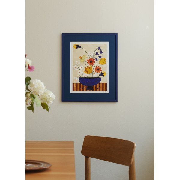 Poster 30x40 cm Colourful Bunch in Blue Vase – Frankie Penwill – The Poster Club-image-1