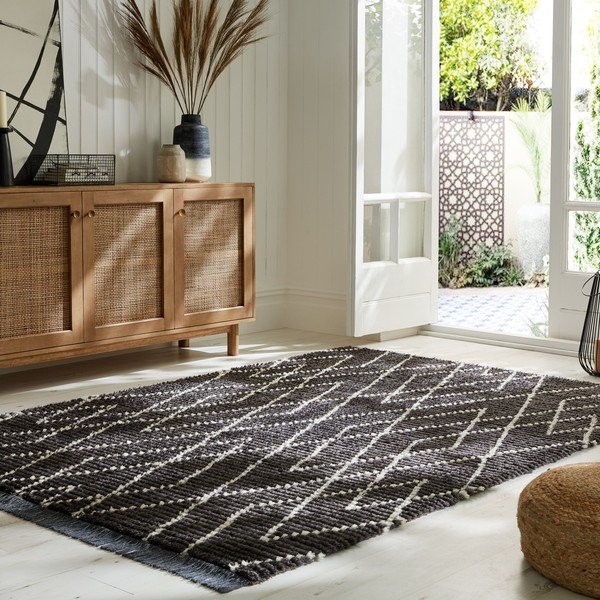Covor negru 160x230 cm Aisha – Flair Rugs-image-1