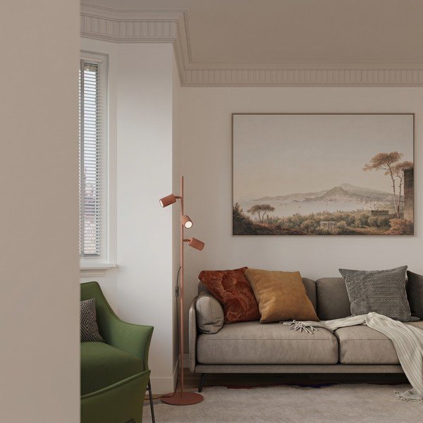 Lampadar cărămiziu cu structură flexibilă din aluminiu (înălțime 155 cm) Gleam – Sollux-image-3