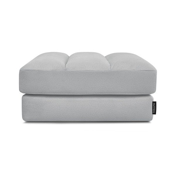 Taburet gri deschis cu tapițerie din catifea Sierra – Bobochic Paris-image-4