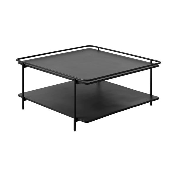 Măsuță de cafea neagră din metal 75x75 cm Yuba – Unique Furniture-image-1