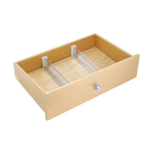 Set 2 separatoare transparente pentru sertare bucătărie iDesign Linus, 37 cm-image-2