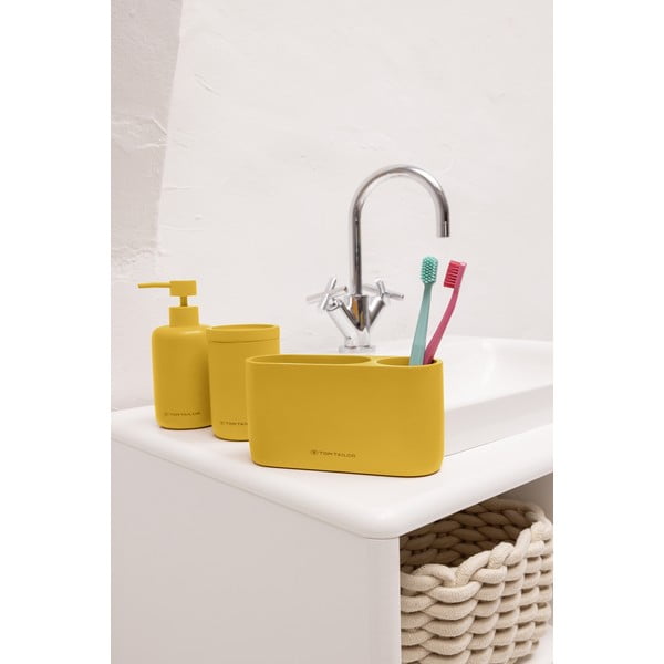 Organizator de baie galben muștar pentru dischete demachiante din polirășină Tom Tailor T-Color Bath – Wenko-image-1
