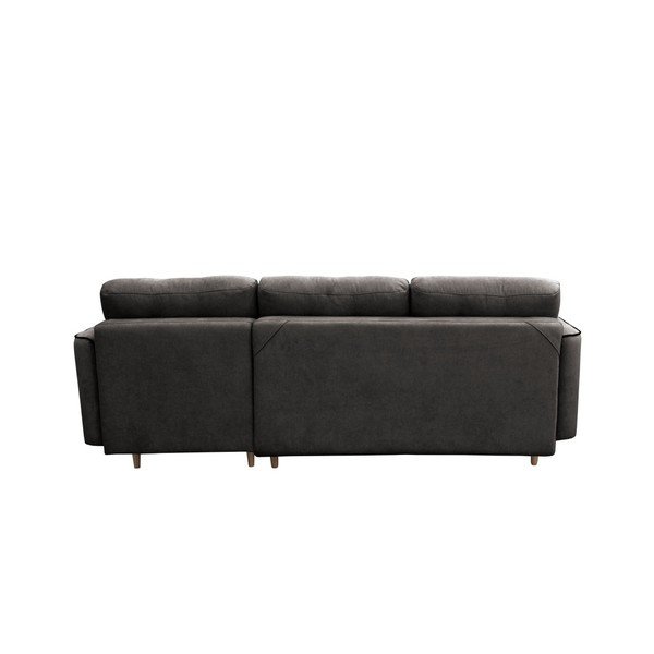 Colțar extensibil Mazzini Sofas Ladybird, extensie partea dreaptă, gri închis-image-1