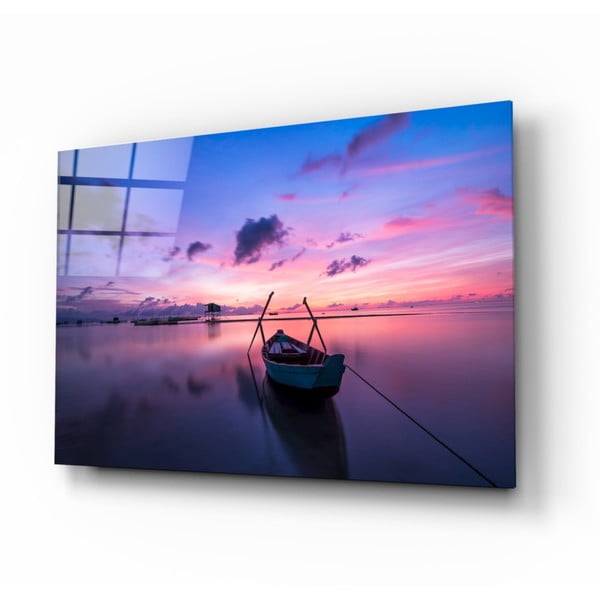 Tablou din sticlă Insigne Sunset Painting on the Boat, 110 x 70 cm