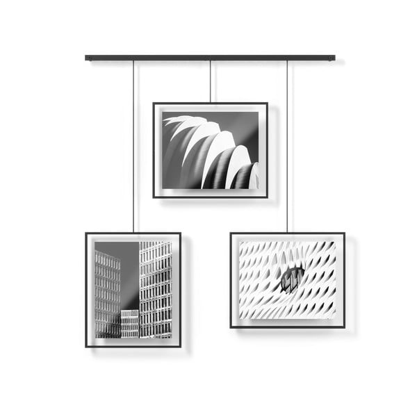 Rame negre de agățat 3 buc. din metal 73x82 cm Exhibit – Umbra