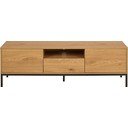 Comodă TV în culoare naturală cu aspect de lemn de stejar 140x45x40 cm Seaford – Actona
