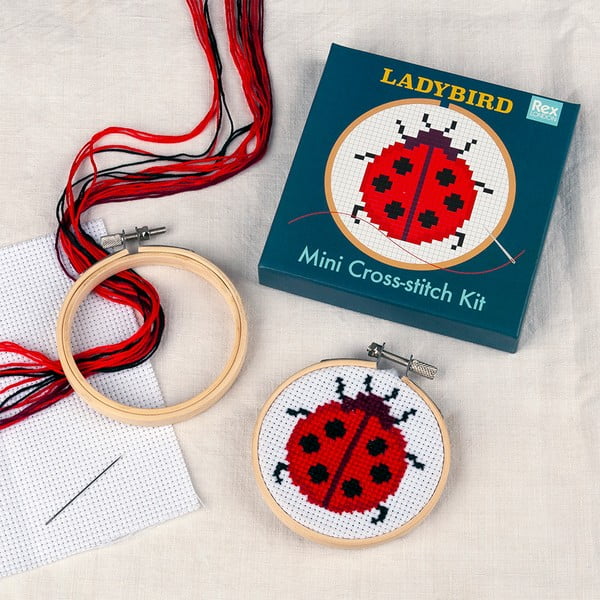 Set creativ Cross-stitch Kit Ladybird – Rex London-image-1