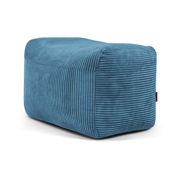 Fotoliu bean bag albastru cu tapițerie din catifea reiată Plus 70 Lounge – SLOWDOWN