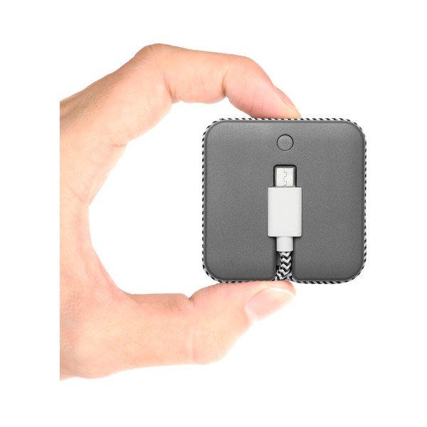 Baterie externă cu cablu Micro USB Native Union Jump Cable, lungime 45 cm, gri-image-3