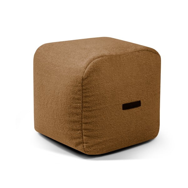 Fotoliu bean bag maro cu tapițerie din țesătură bouclé Plus 50 Lounge – SLOWDOWN