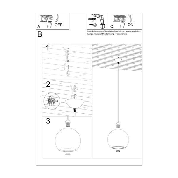 Lustră Sollux Bilbao, galben-image-4