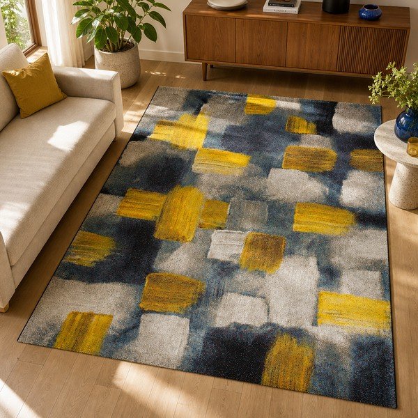 Covor Universal Lienzo, 200 x 290 cm, albastru - galben-image-4