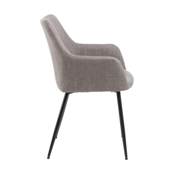 Set de scaune de sufragerie gri deschis cu cotiere 2 buc. tapițat Lizzy – Actona-image-3