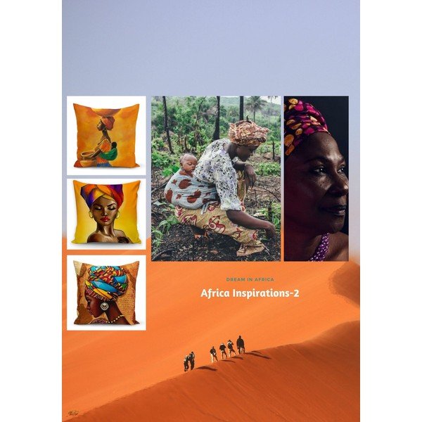 Set 3 fețe de pernă Minimalist Cushion Covers African Culture, 45 x 45 cm-image-4