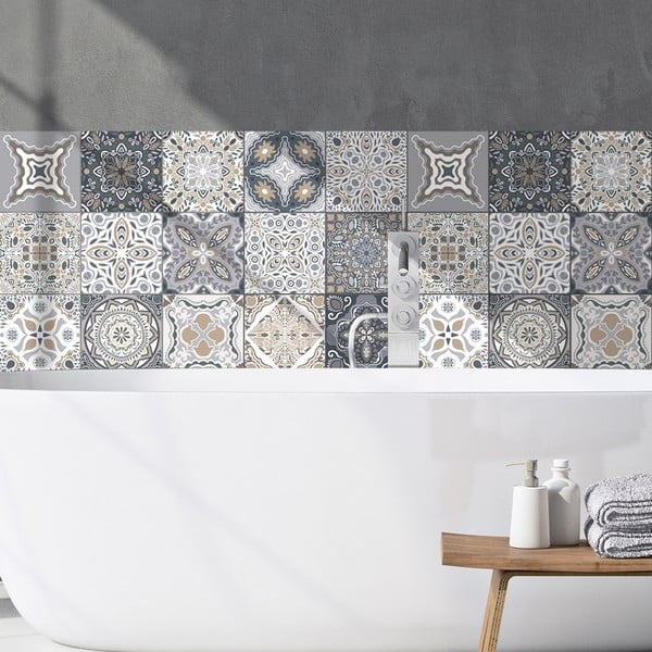 Set 9 autocolante decorative pentru perete Ambiance Orfeo, 10 x 10 cm-image-3