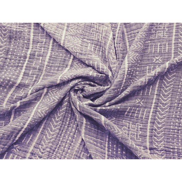 Cuvertură violet din muselină pentru pat dublu 220x240 cm Etno - Mijolnir-image-2
