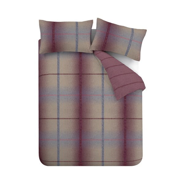 Lenjerie de pat roz-închis din flanelă pentru pat de o persoană 135x200 cm Melrose – Catherine Lansfield