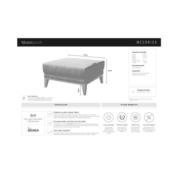 Taburet MESONICA Musso, gri închis-image-3