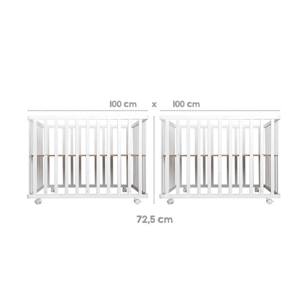 Țarc pentru copii alb 100x100 cm Little stars – Roba-image-3