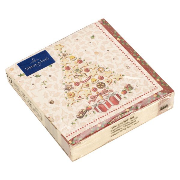 Set 20 de șervețele de hârtie cu motiv de Crăciun Villeroy & Boch Christmas Tree, 25 x 25 cm-image-1