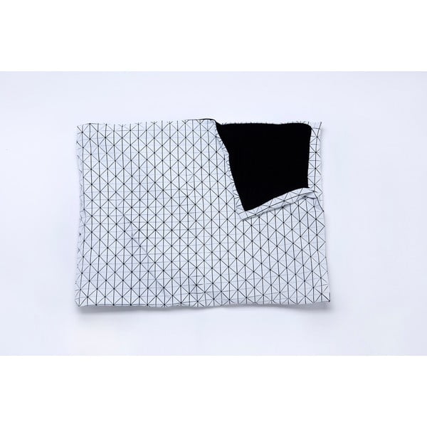 Pătură Mikabarr Folding, 180 x 160 cm, alb-negru